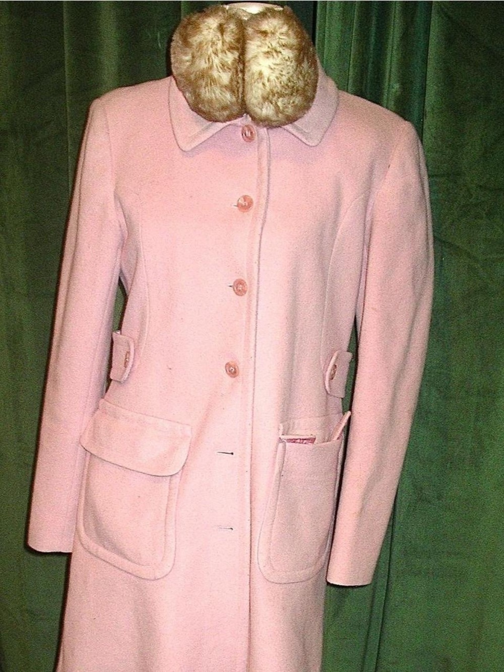 Moda International Classic Pink Wool Coat